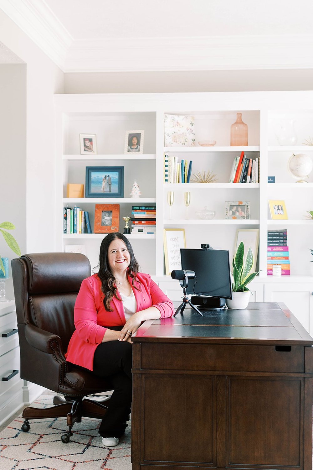 Dr. Hillary Hushower at her office desk